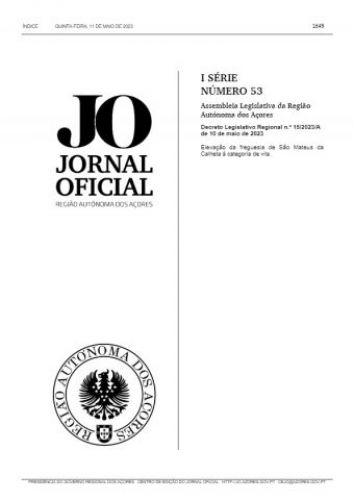 JO - Jornal Oficial - I S&Eacute;RIE N&Uacute;MERO 53 